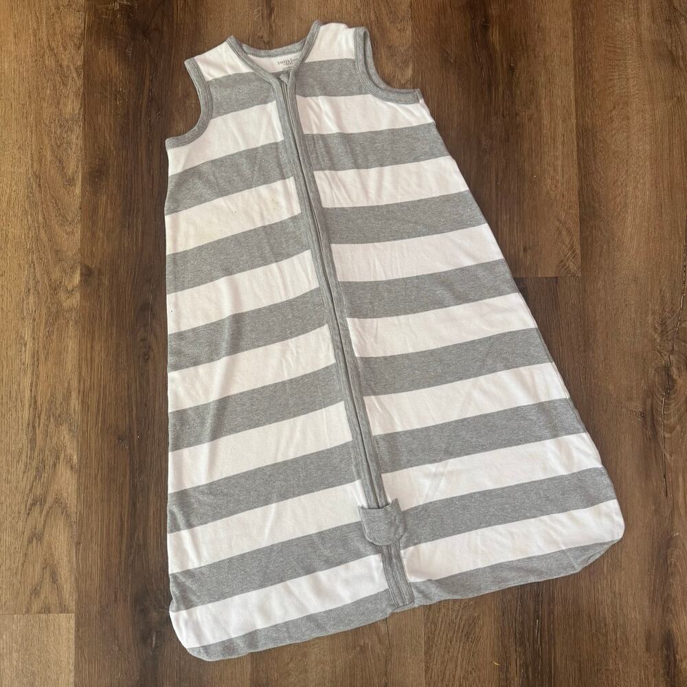 Burt's Bees Baby Beekeeper Striped Wearable Blanket in Gray and White